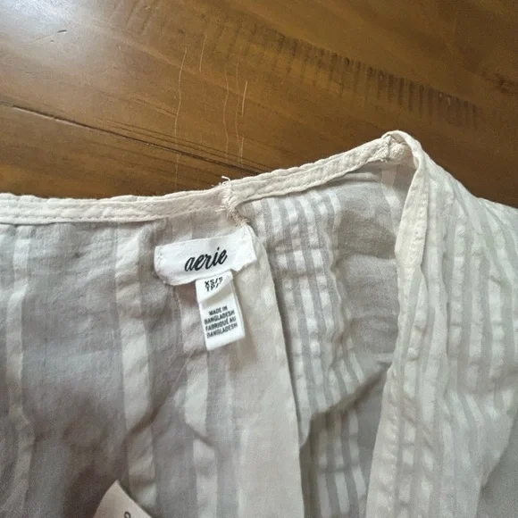 NWT Aerie Seersucker Gauze Tie Cape - Picture 6 of 12